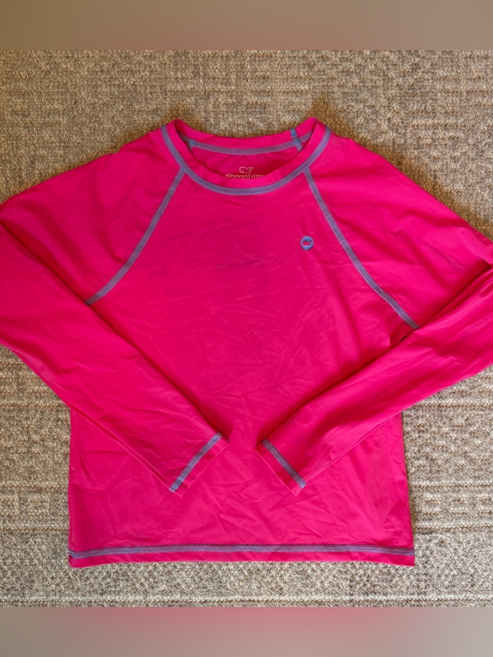 EUC Vineyard Vines Girls Pink rashguard size large 14